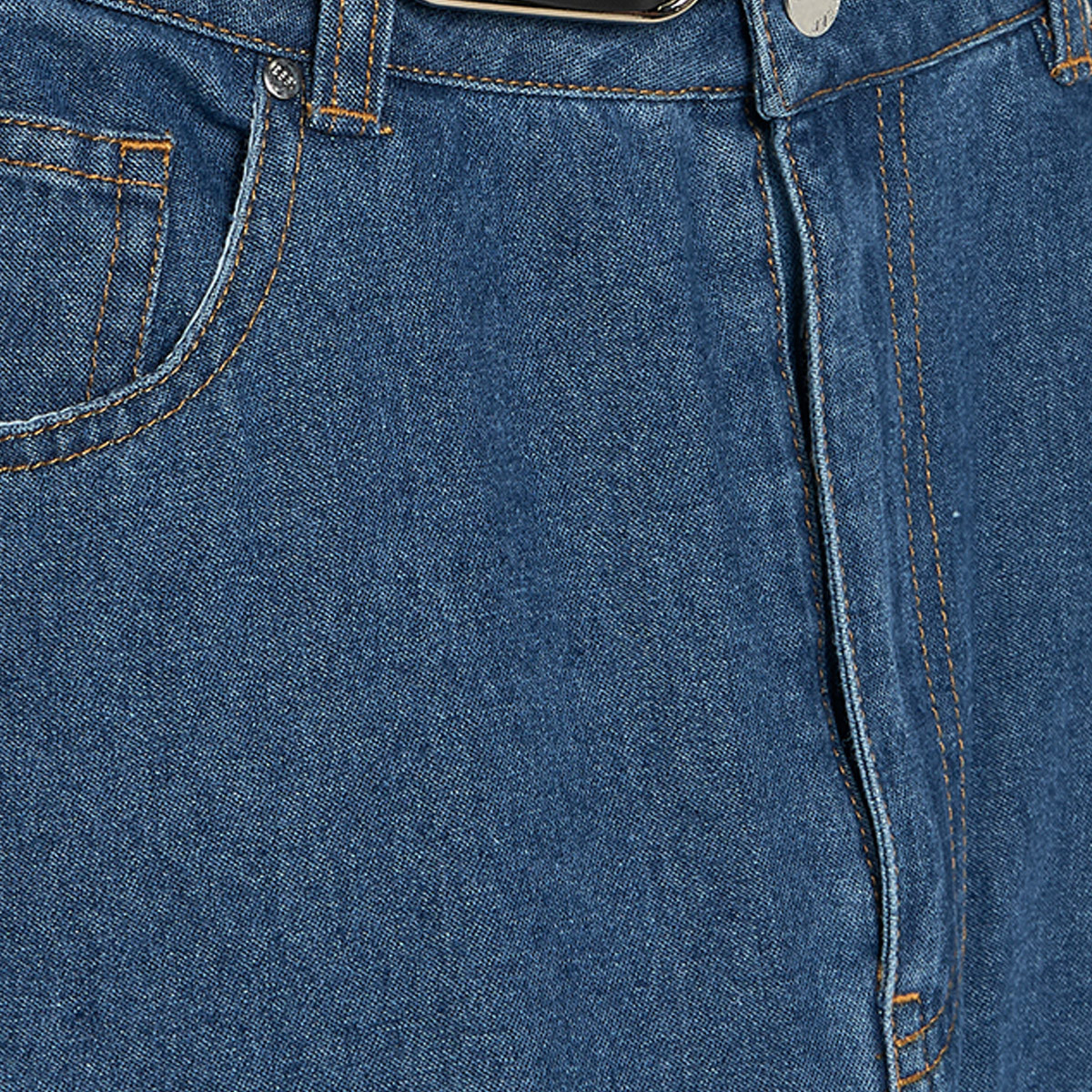 Splash Denim Maxi Skirt with Belted Yoke-women-clothing-skirts-image-2