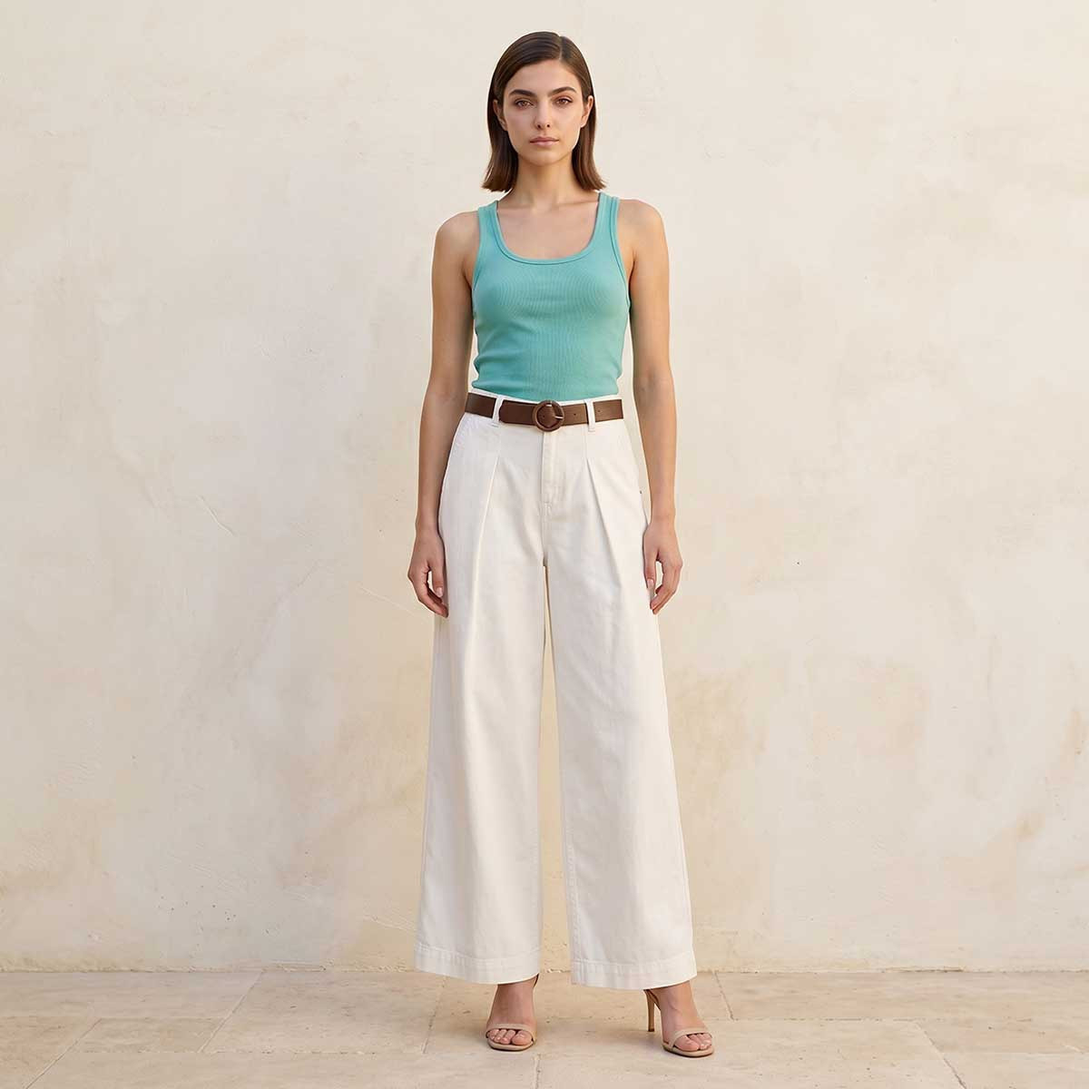 Splash Denim Wide Leg Flexi Waist Jeans with Belt-women-clothing-bottoms-jeans-image-3