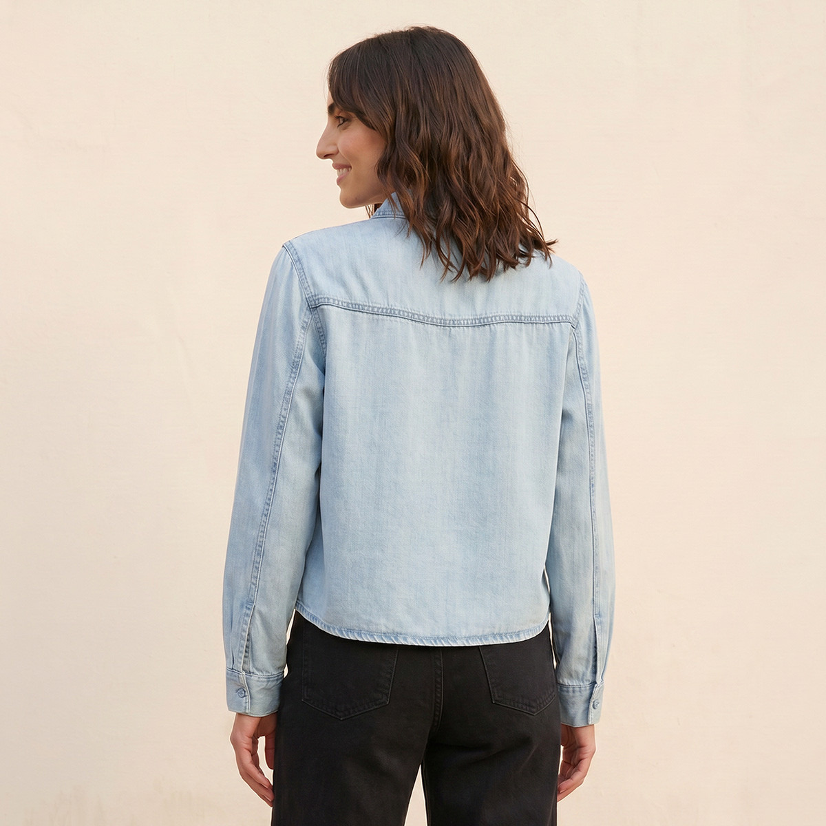 قميص تينسل بجيوب مطوية من سبلاش دينم-women-clothing-shirtsandblouses-shirts-image-4