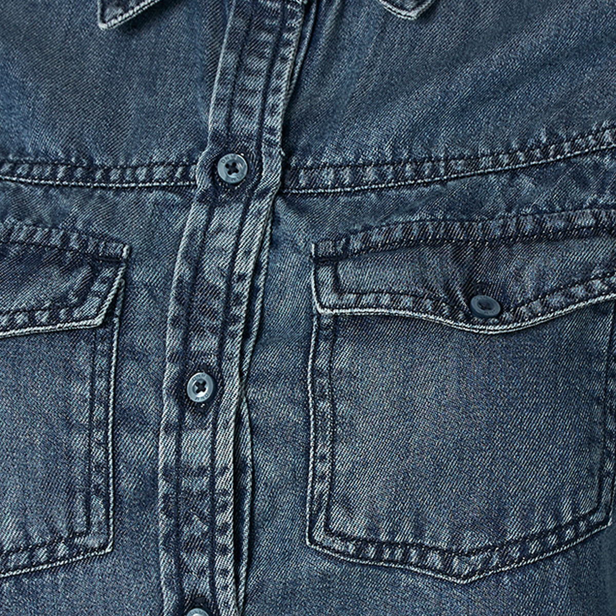 Splash Denim Tencel Shirt Flap Pockets-women-clothing-shirtsandblouses-shirts-image-2