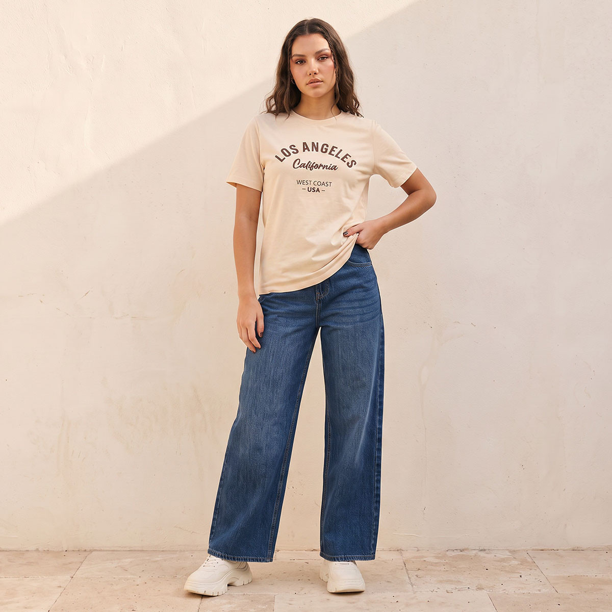Splash Denim Buttoned Waist Cotton Jeans-women-clothing-bottoms-jeans-image-2