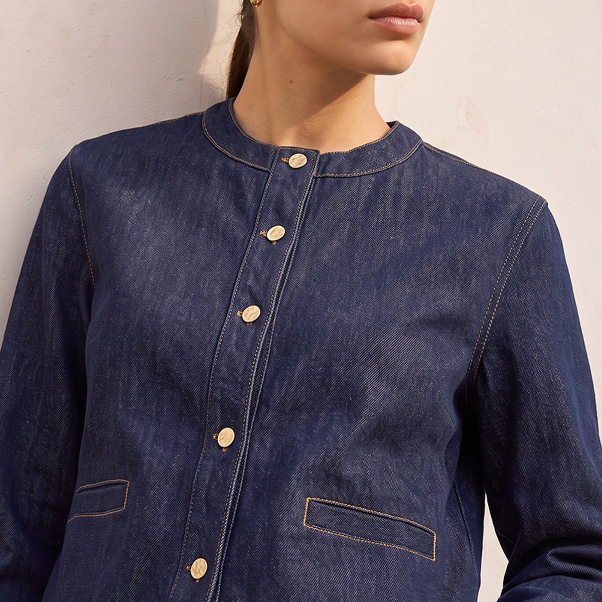 Splash Denim Jacket with Embellished Buttons-women-winterwear-coatsandjackets-jackets-image-5