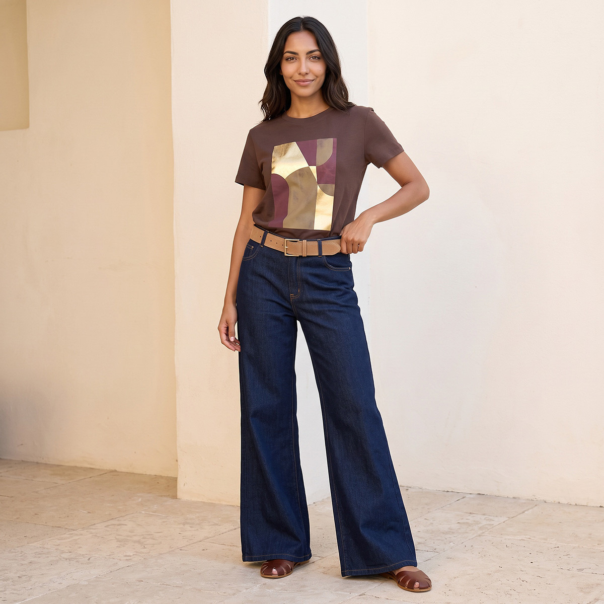 Splash Denim Wide Leg Cotton Jeans-women-clothing-bottoms-jeans-image-3