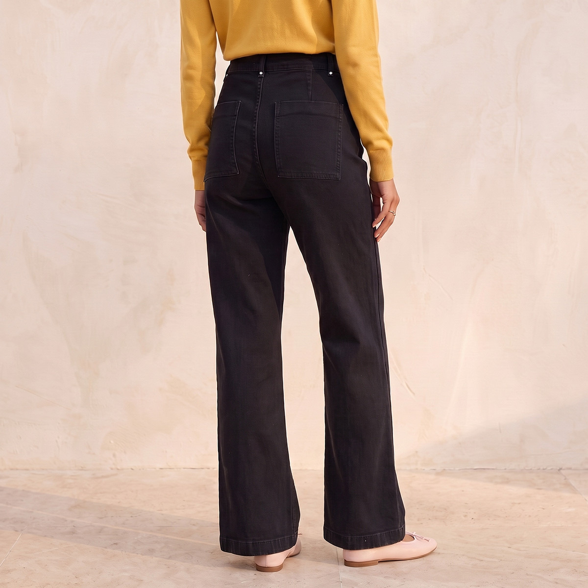 بنطلون واسع الساق بأزرار على الخصر من سبلاش دينم-women-clothing-bottoms-jeans-image-3