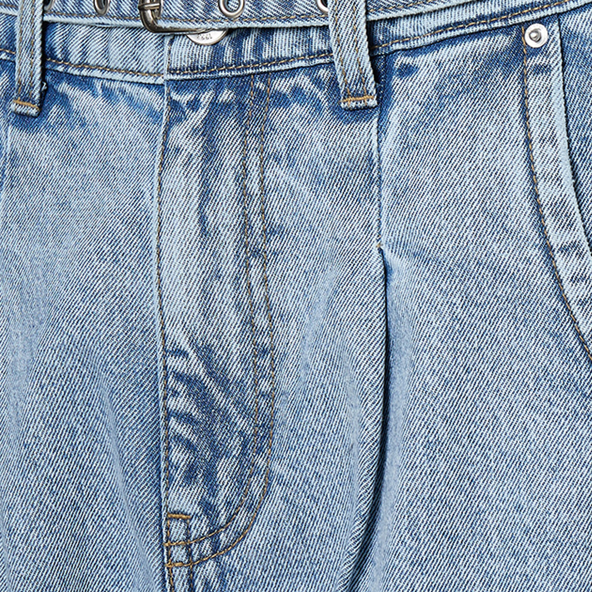 Splash Denim Barrel Fit Cotton Jeans with Belt-women-clothing-bottoms-jeans-image-6