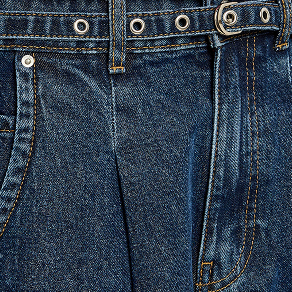Splash Denim Barrel Fit Belted Jeans with Darts-women-clothing-bottoms-jeans-image-5