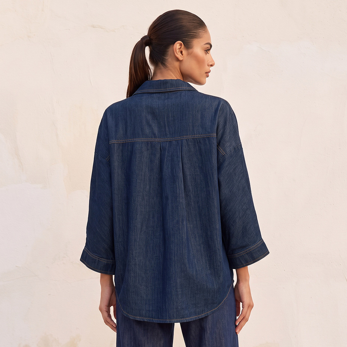 Splash Denim Top with High Low Hem-women-clothing-plussize-shirtsandblouses-blouses-image-3