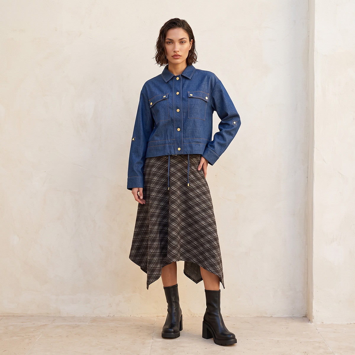 قميص جينز بجيوب من سبلاش-women-clothing-shirtsandblouses-shirts-image-3