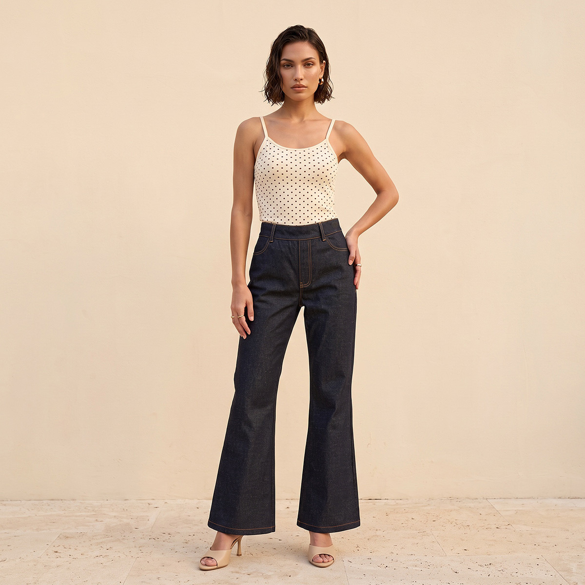 Splash Denim Flare Leg Jeans-women-clothing-bottoms-jeans-image-2