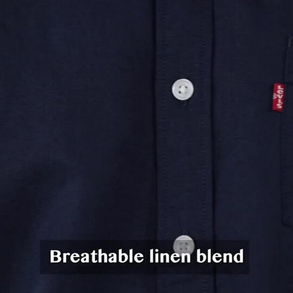 Levi's Men Navy Blue Solid Long Sleeves Shirt-men-clothing-shirts-image-6