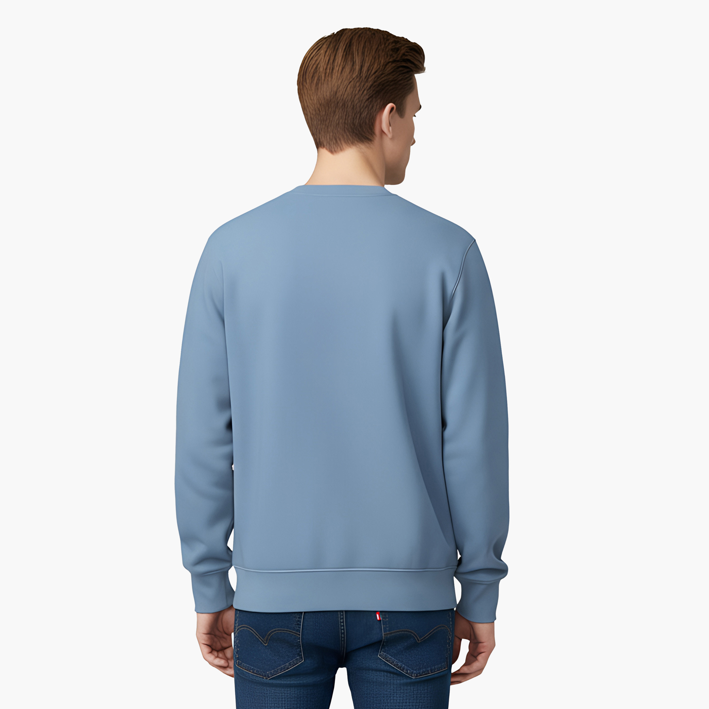 Levi's Plain Crew Neck Long Sleeves Men's Sweatshirt-men-winterwear-hoodiesandsweatshirts-image-4