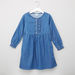 Bossini Long Sleeves Frill Detail Denim Dress-Dresses%2C Gowns and Frocks-thumbnail-0