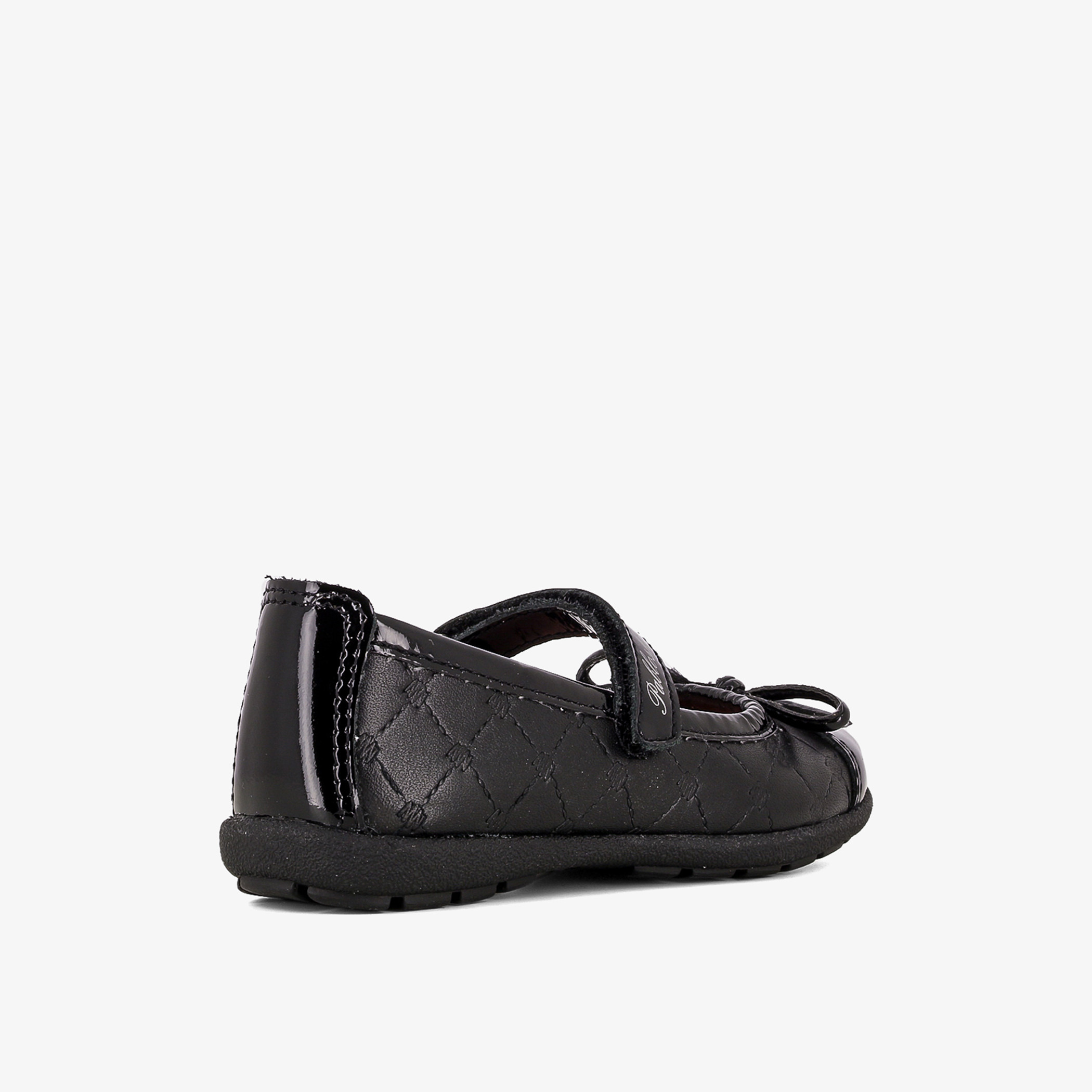 Pablosky Girls' Bow Accent Leather School Shoes with Hook and Loop Closure-girls-shoes-maryjanes-image-2