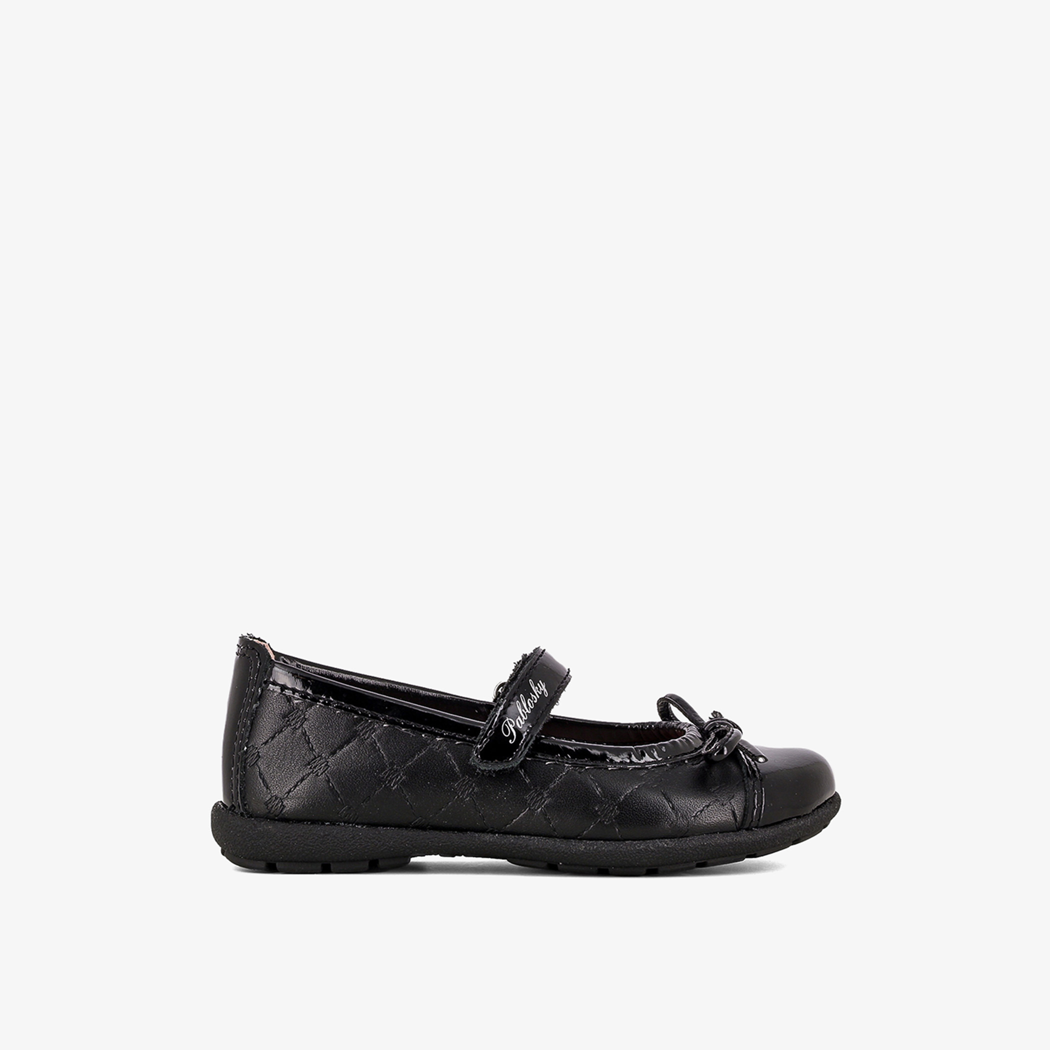 Pablosky Girls' Bow Accent Leather School Shoes with Hook and Loop Closure-girls-shoes-maryjanes-image-9
