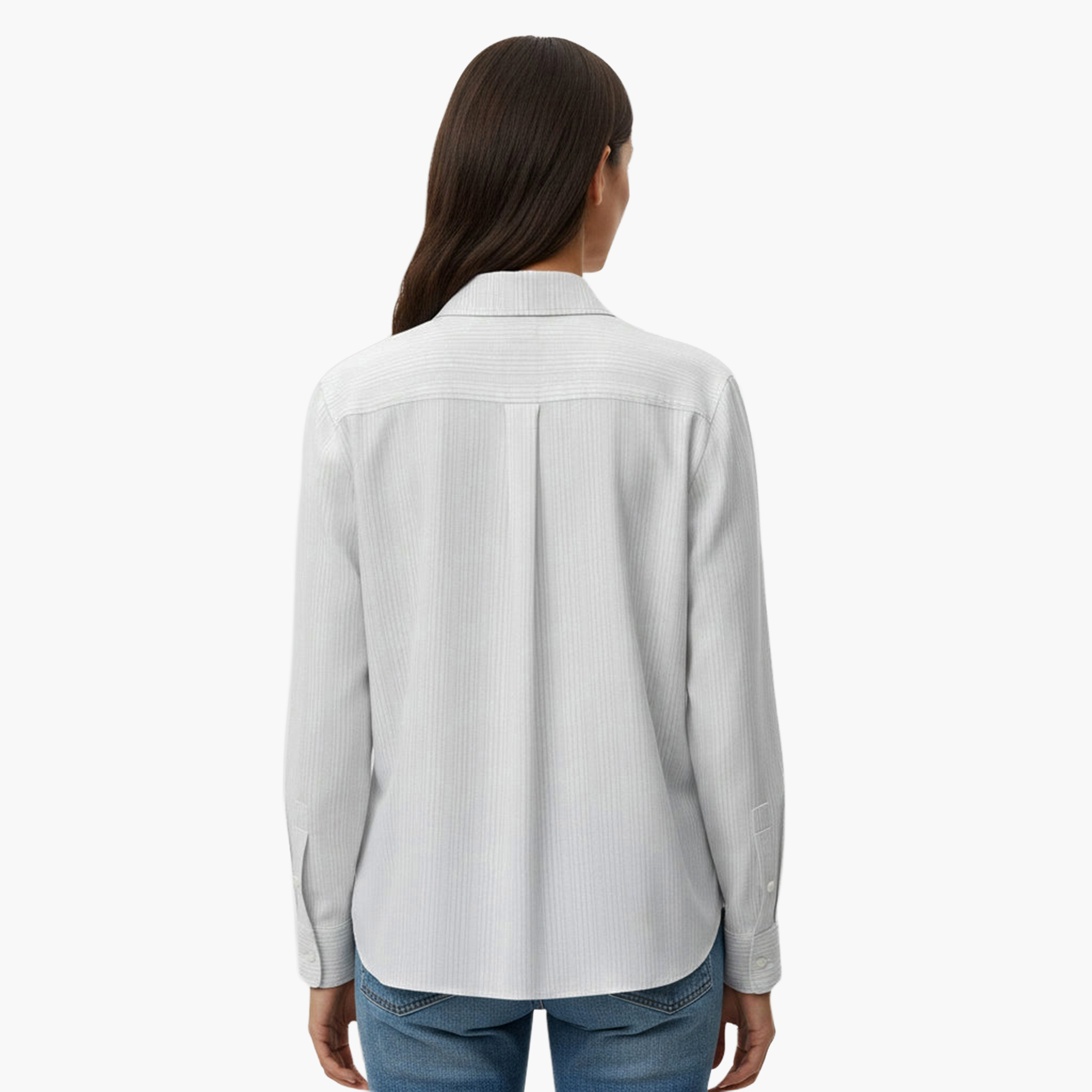 Levi's Striped Collared Long Sleeves Women's Shirt-women-clothing-shirtsandblouses-shirts-image-3
