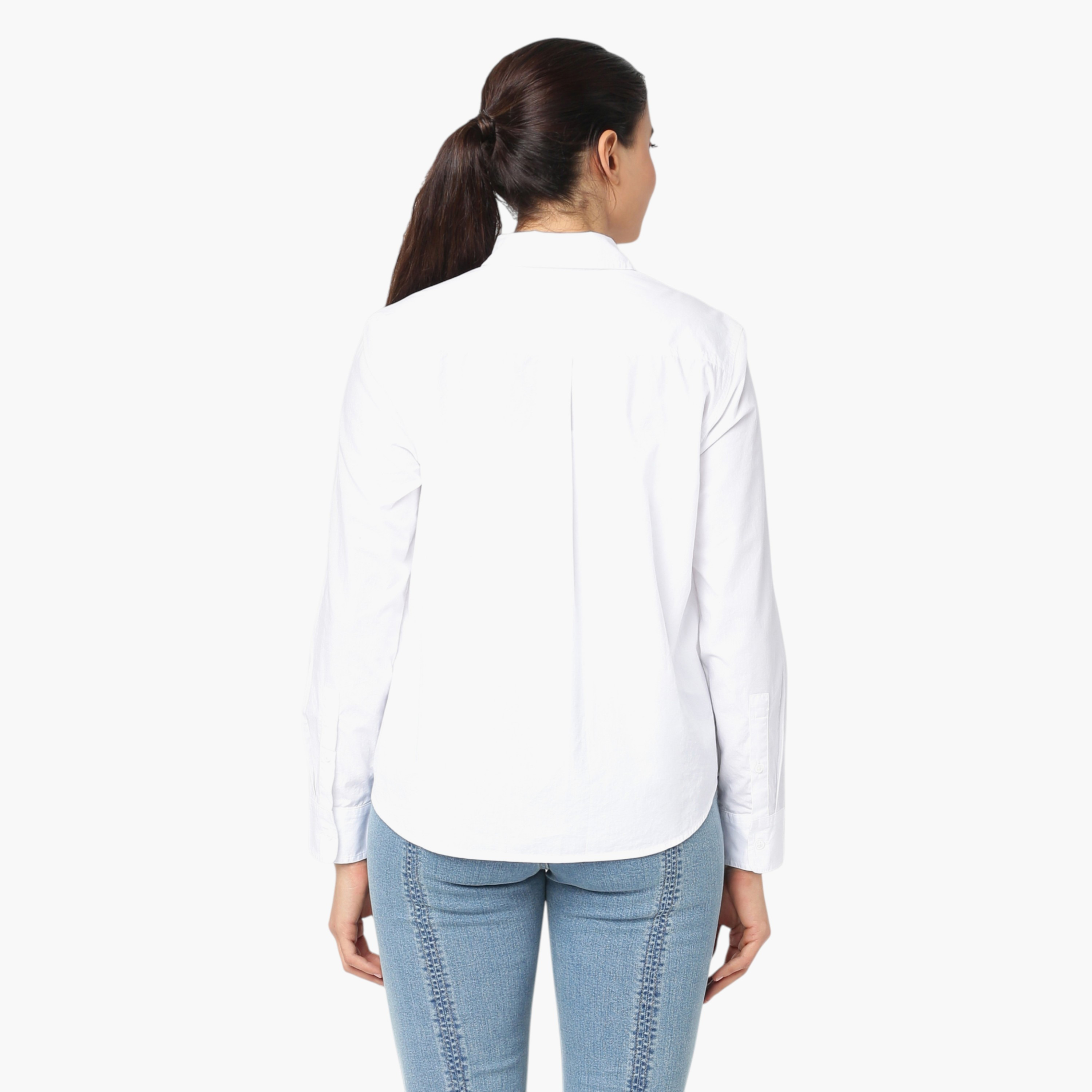 Levi's Plain Collared Long Sleeves Women's Shirt-women-clothing-shirtsandblouses-shirts-image-3