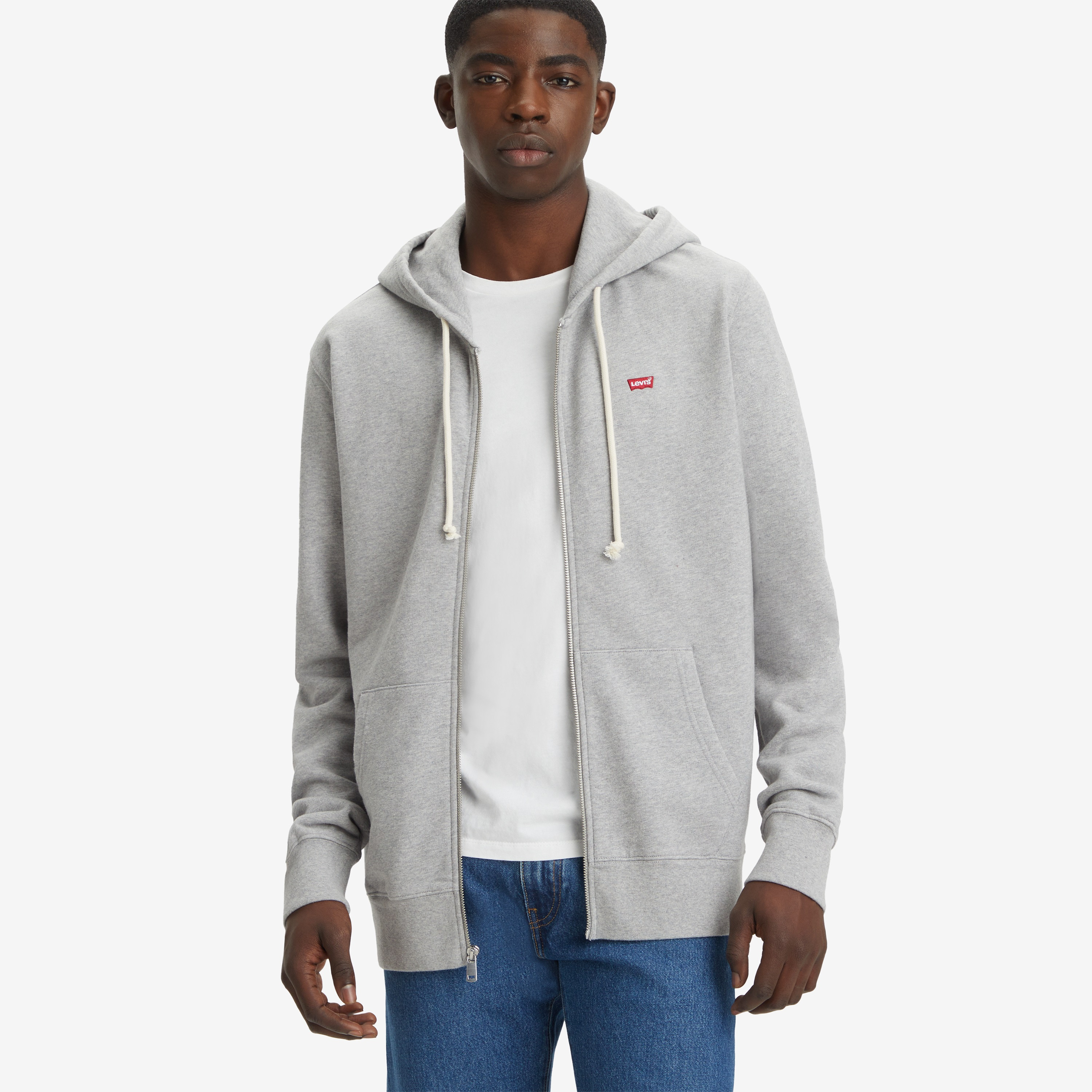 هودي رجالي بغطاء رأس وسحاب وأكمام طويلة بشعار من ليفايس-men-clothing-hoodiesandsweatshirts-image-6