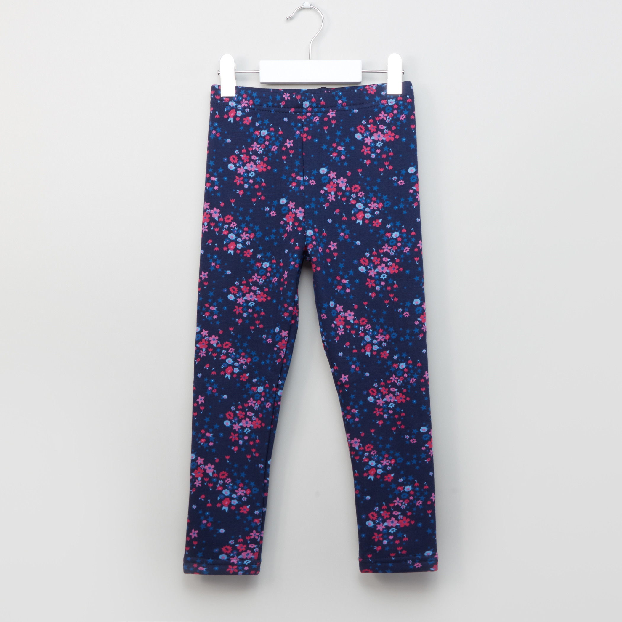 Bossini Floral Printed Leggings with Elasticised Waistband-girls-clothing-bottoms-leggings-image-1