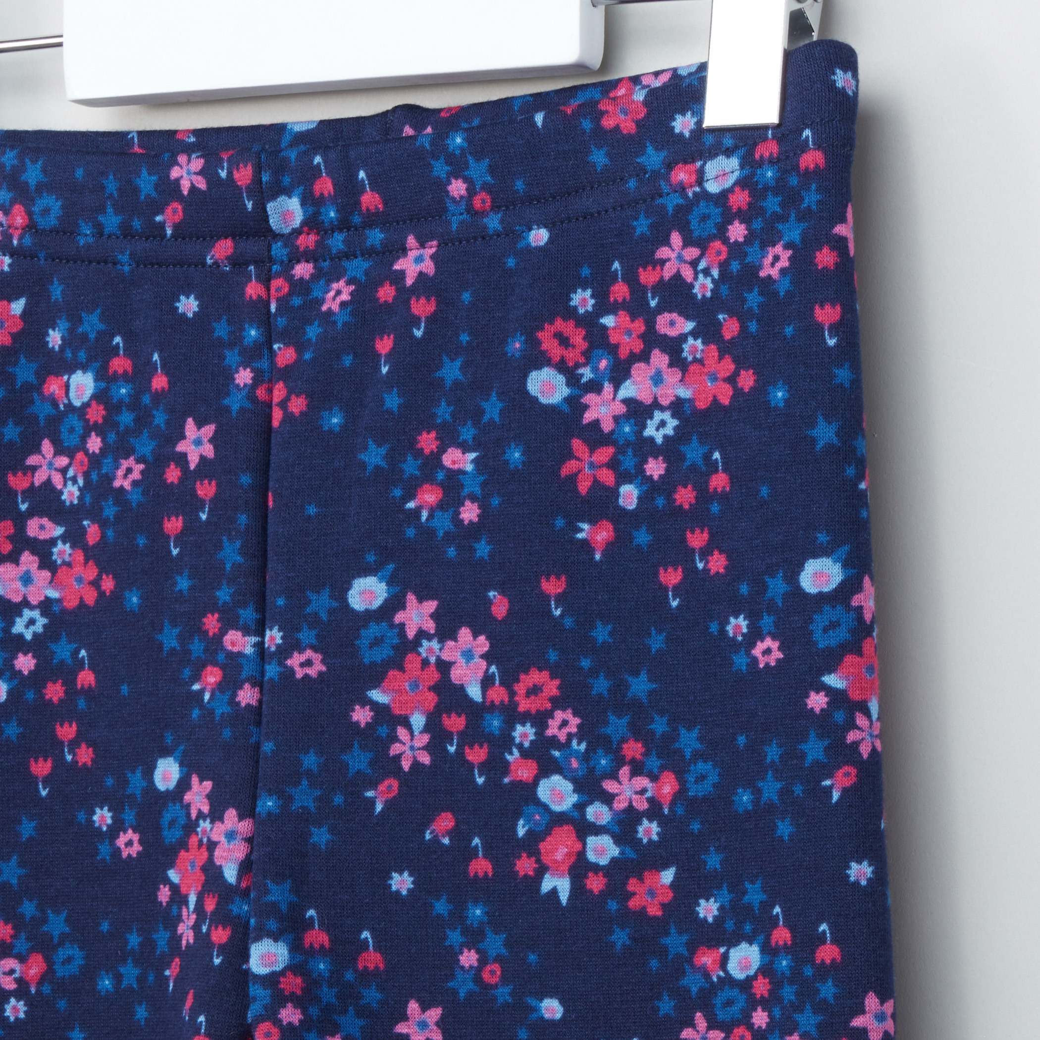 Bossini Floral Printed Leggings with Elasticised Waistband-girls-clothing-bottoms-leggings-image-2
