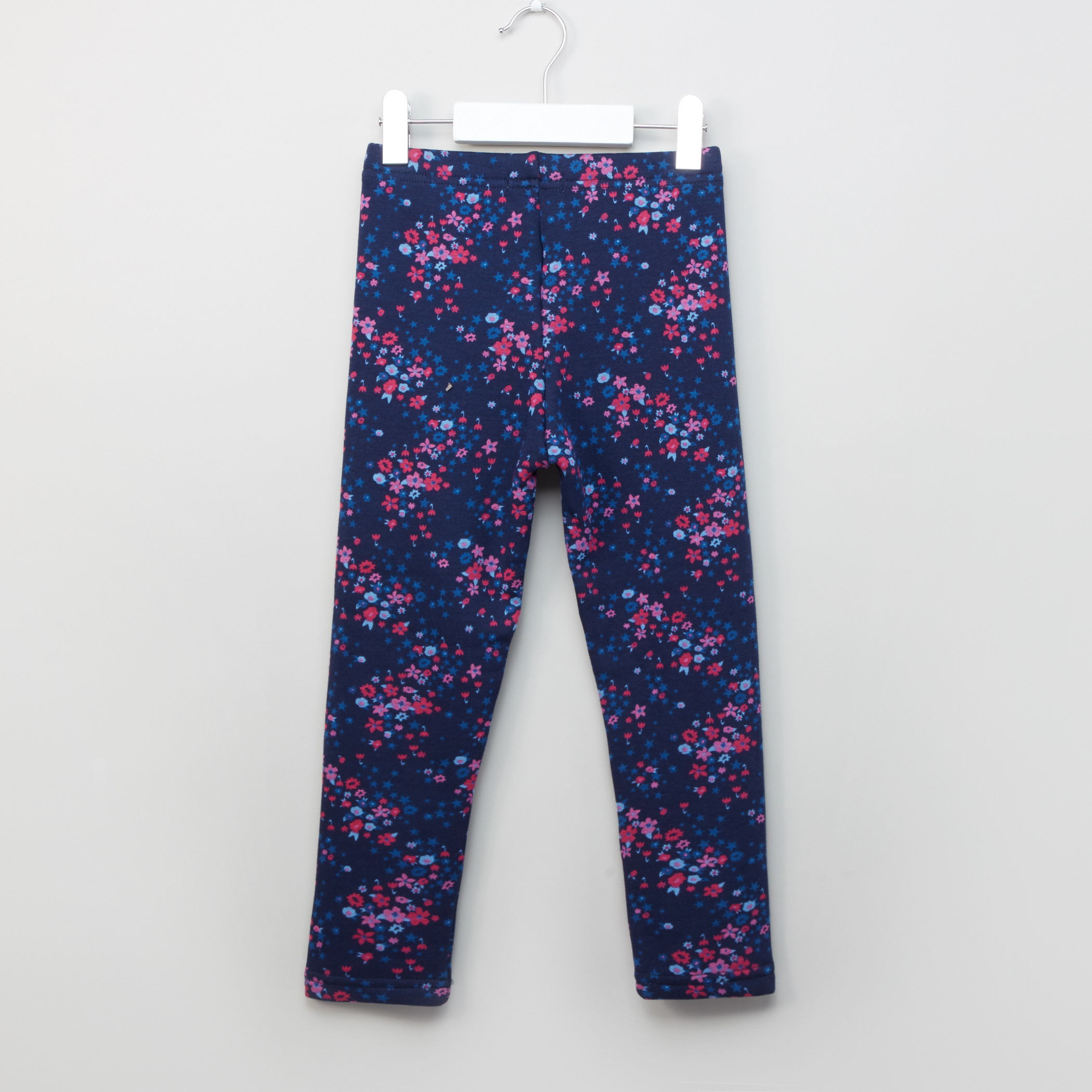 Bossini Floral Printed Leggings with Elasticised Waistband-girls-clothing-bottoms-leggings-image-3