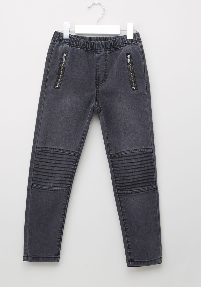 Bossini Full Length Jeggings with Elasticised Waistband-Jeans and Jeggings-image-0