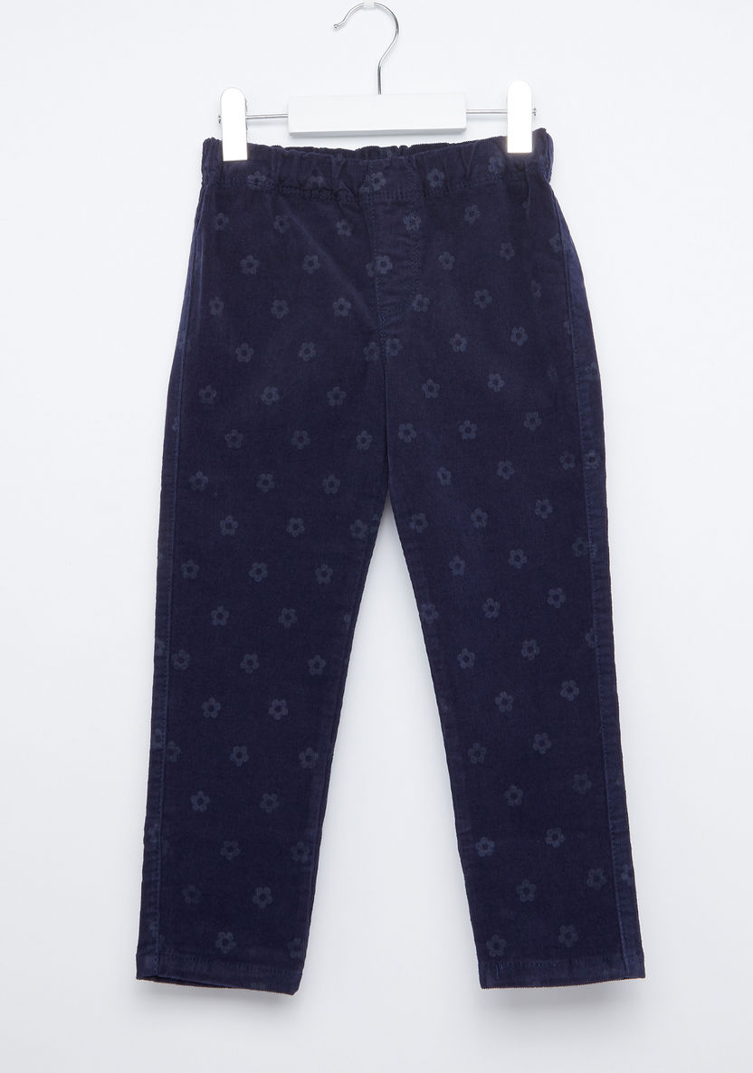 Bossini Printed Jeggings with Elasticised Waistband-Jeans and Jeggings-image-0