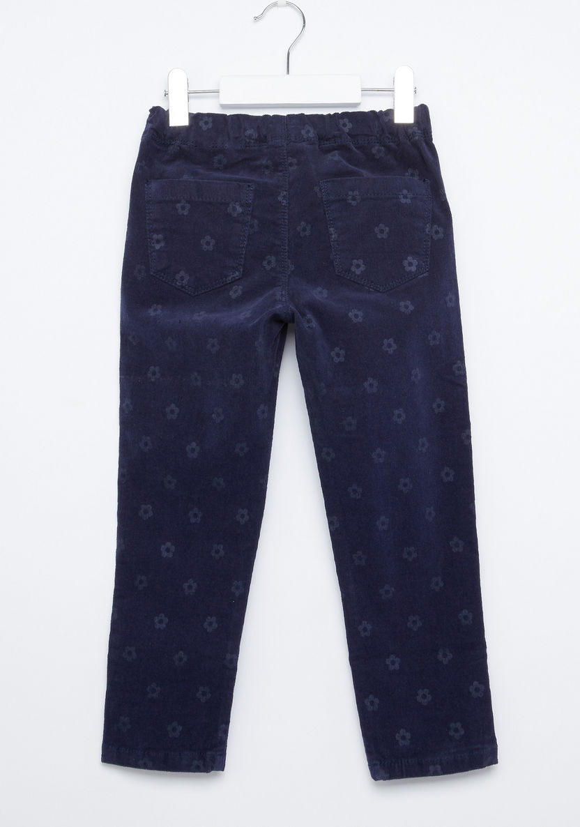 Bossini Printed Jeggings with Elasticised Waistband-Jeans and Jeggings-image-2