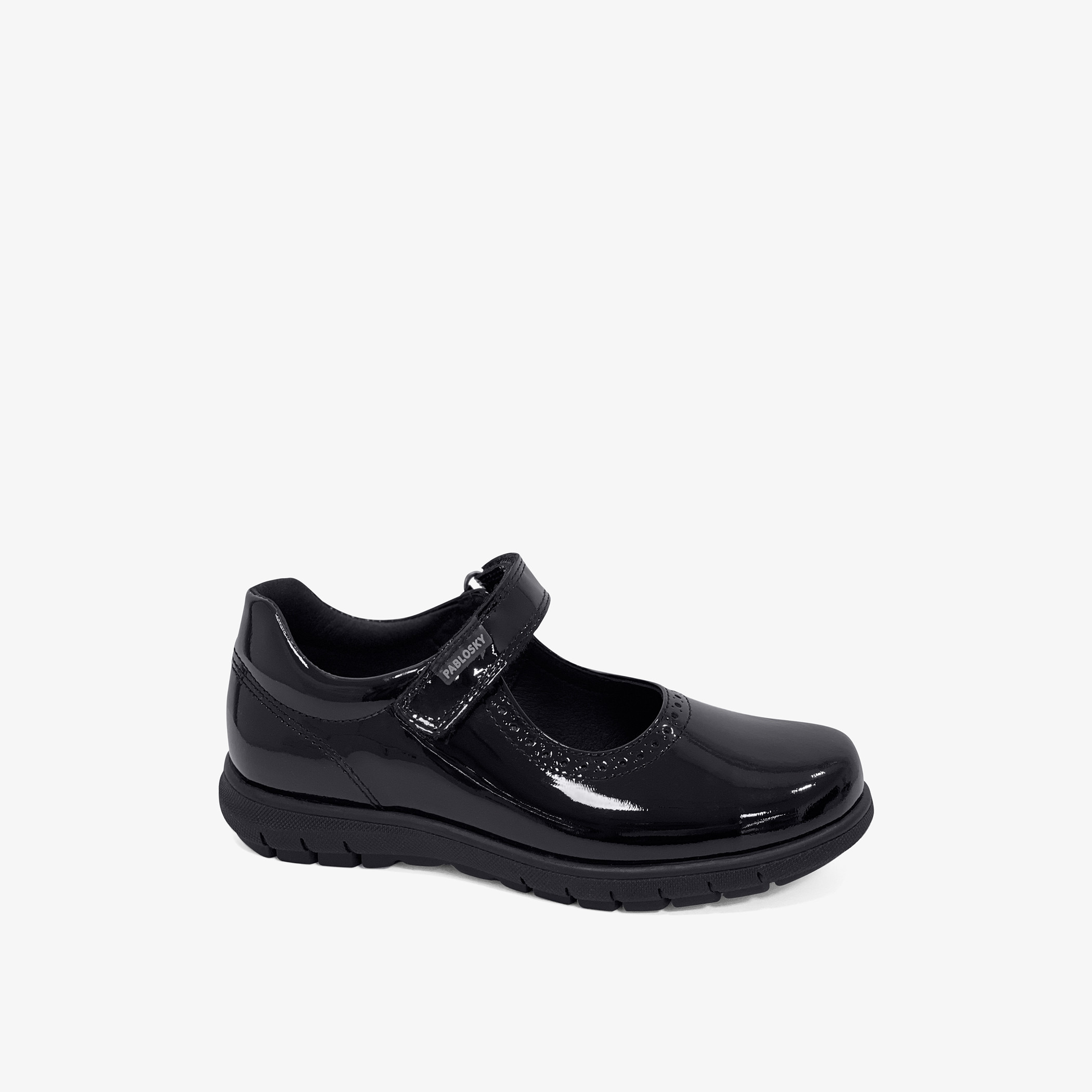 Buy Pablosky Girls Leather School Shoes with Hook and Loop