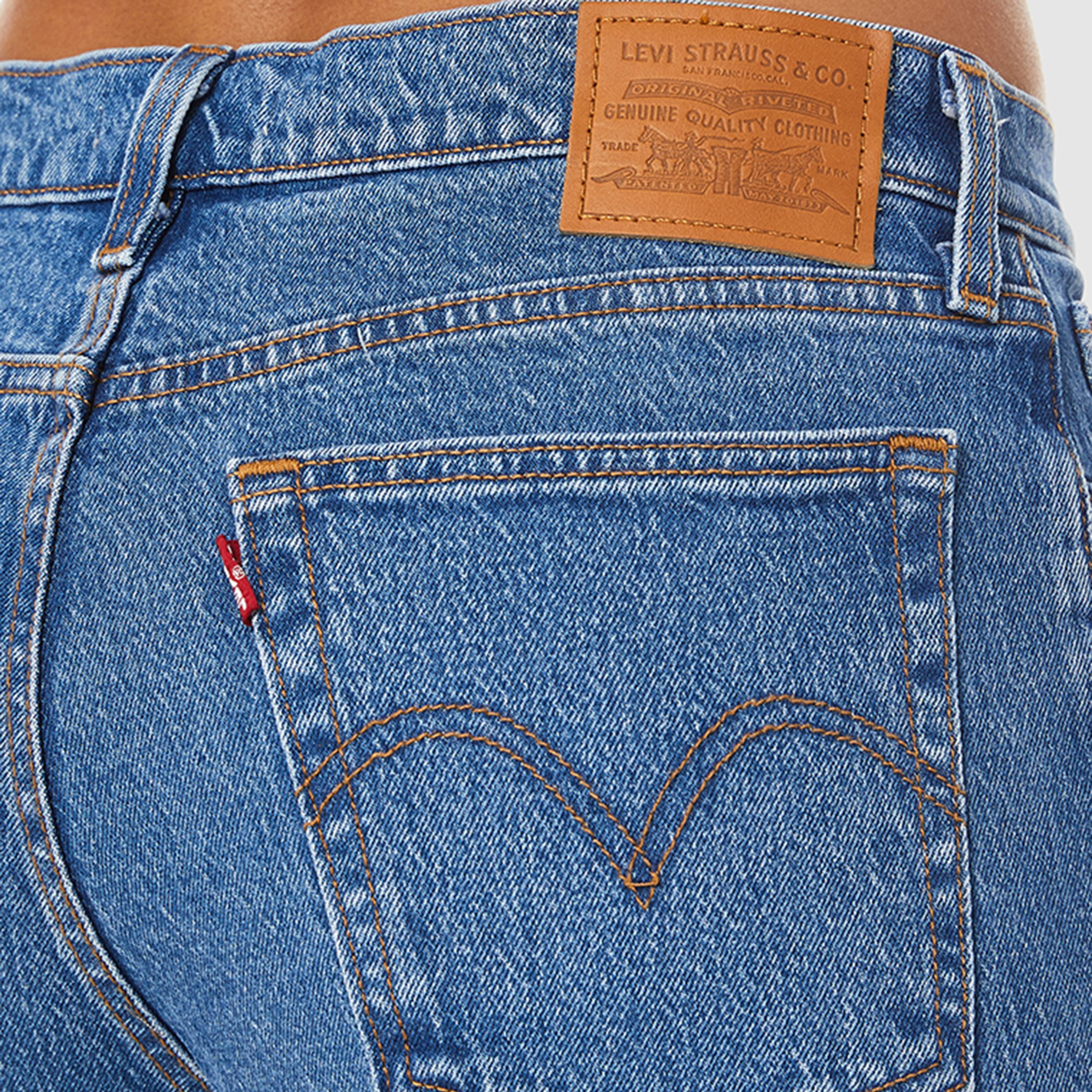Levi's Straight Fit Blue Plain Women's Jeans-women-clothing-bottoms-jeans-image-2