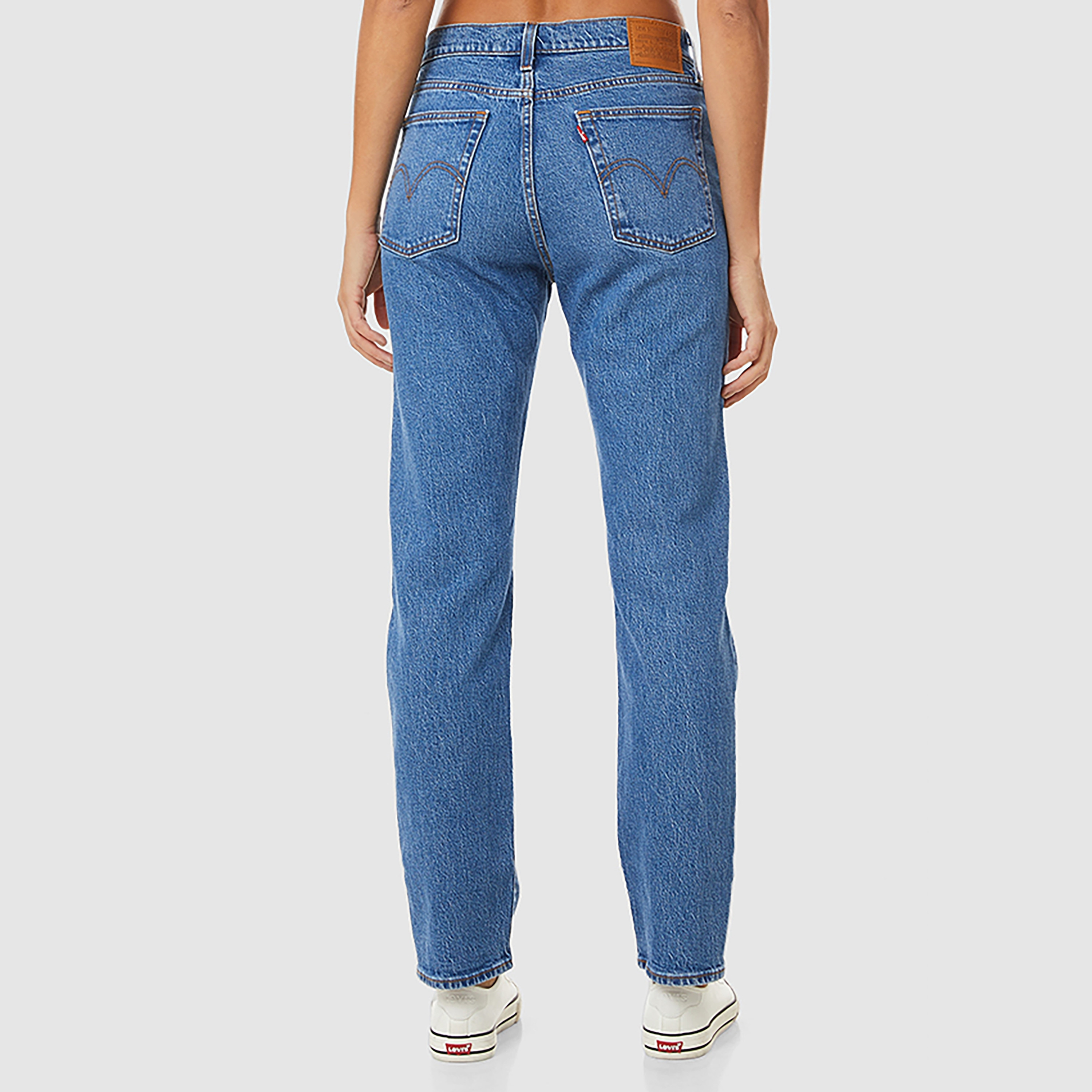 Levi's Straight Fit Blue Plain Women's Jeans-women-clothing-bottoms-jeans-image-3