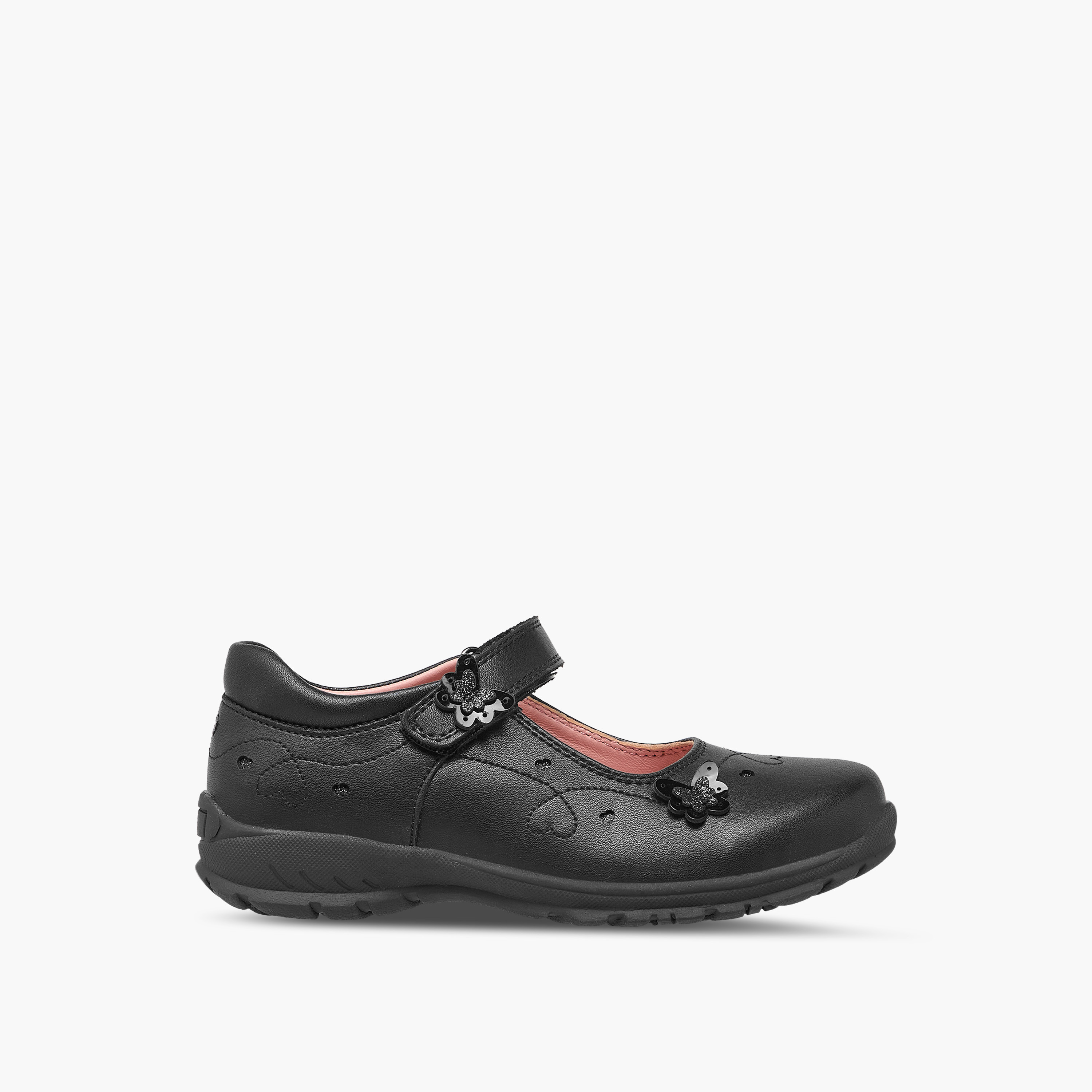 Juniors Butterfly Accent Mary Jane School Shoes with Hook and Loop Closure-girls-shoes-schoolshoes-image-3