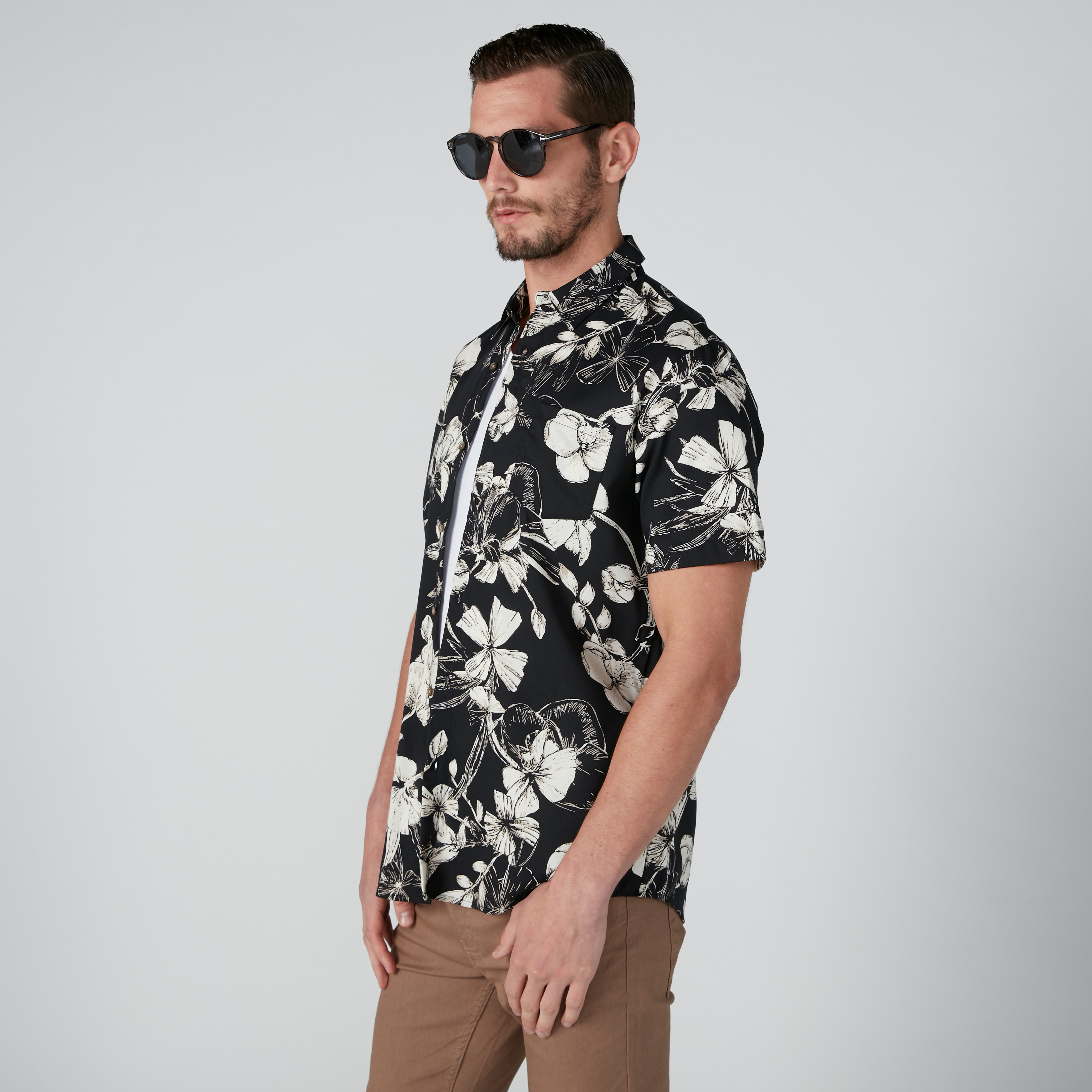 Men floral deals t shirt