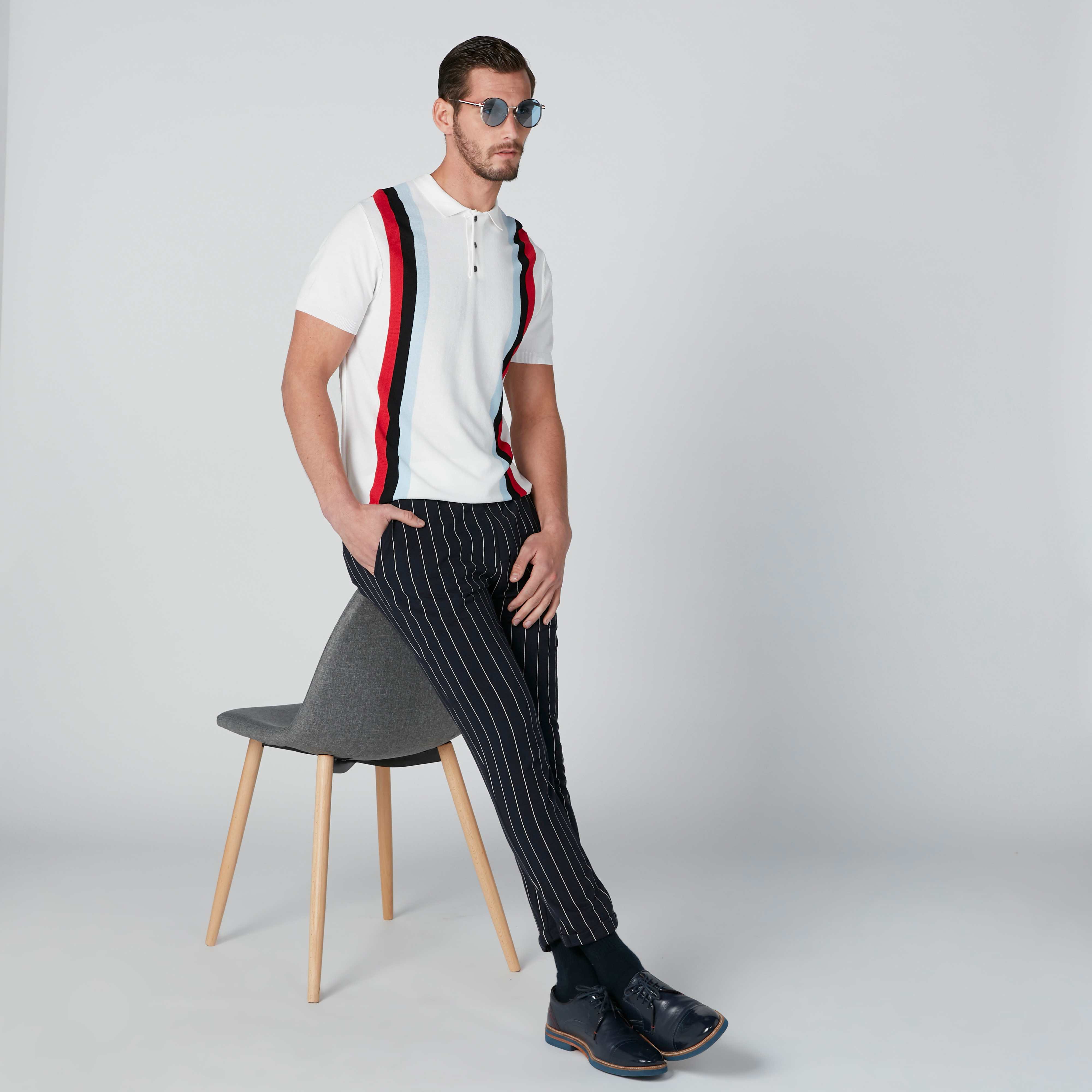 بنطال رياضي طويل مقلّم برباط وجيوب-men-clothing-bottoms-trousersandchinos-trousers-image-3
