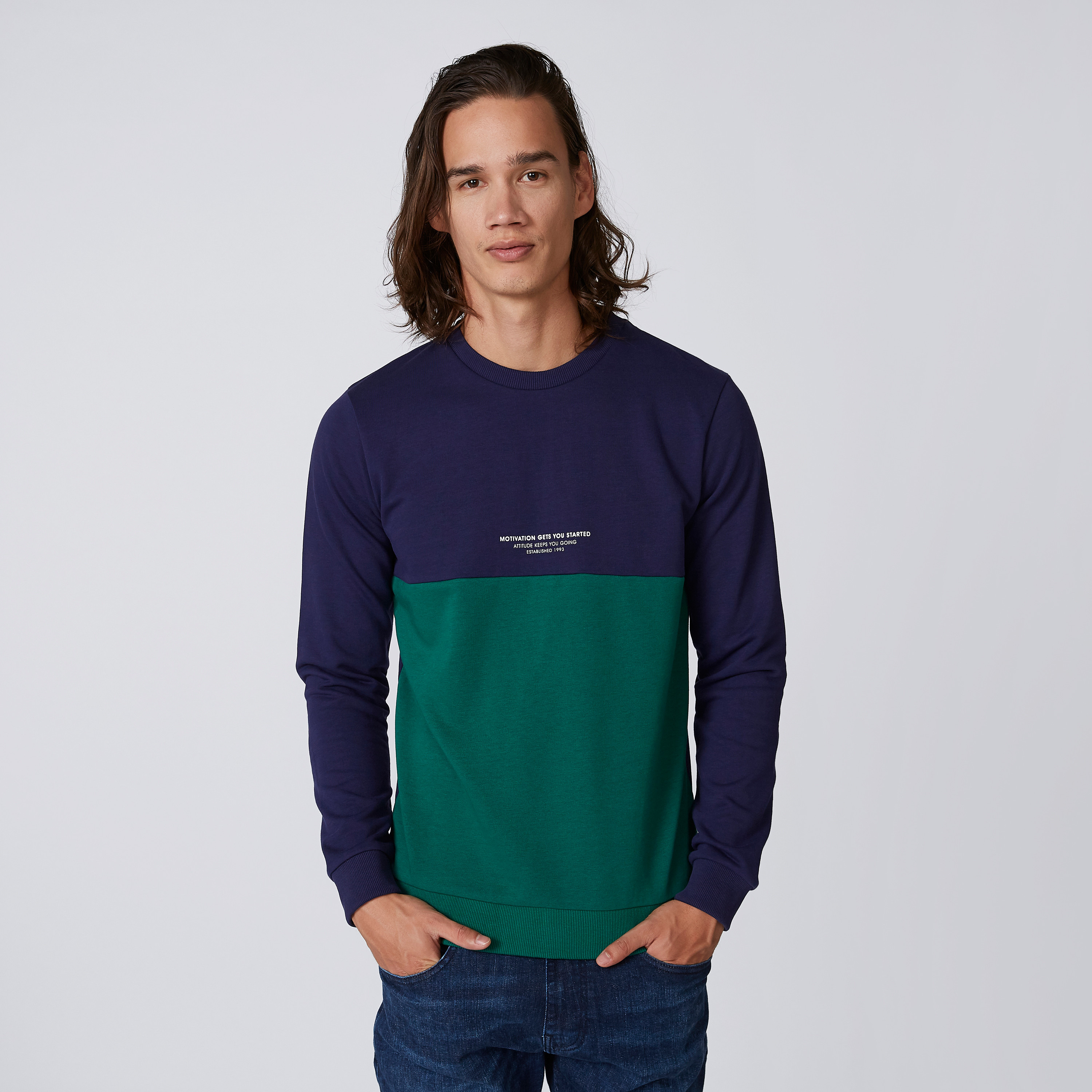 Printed Sweatshirt with Round Neck and Long Sleeves-men-clothing-sweatersandpullovers-image-1