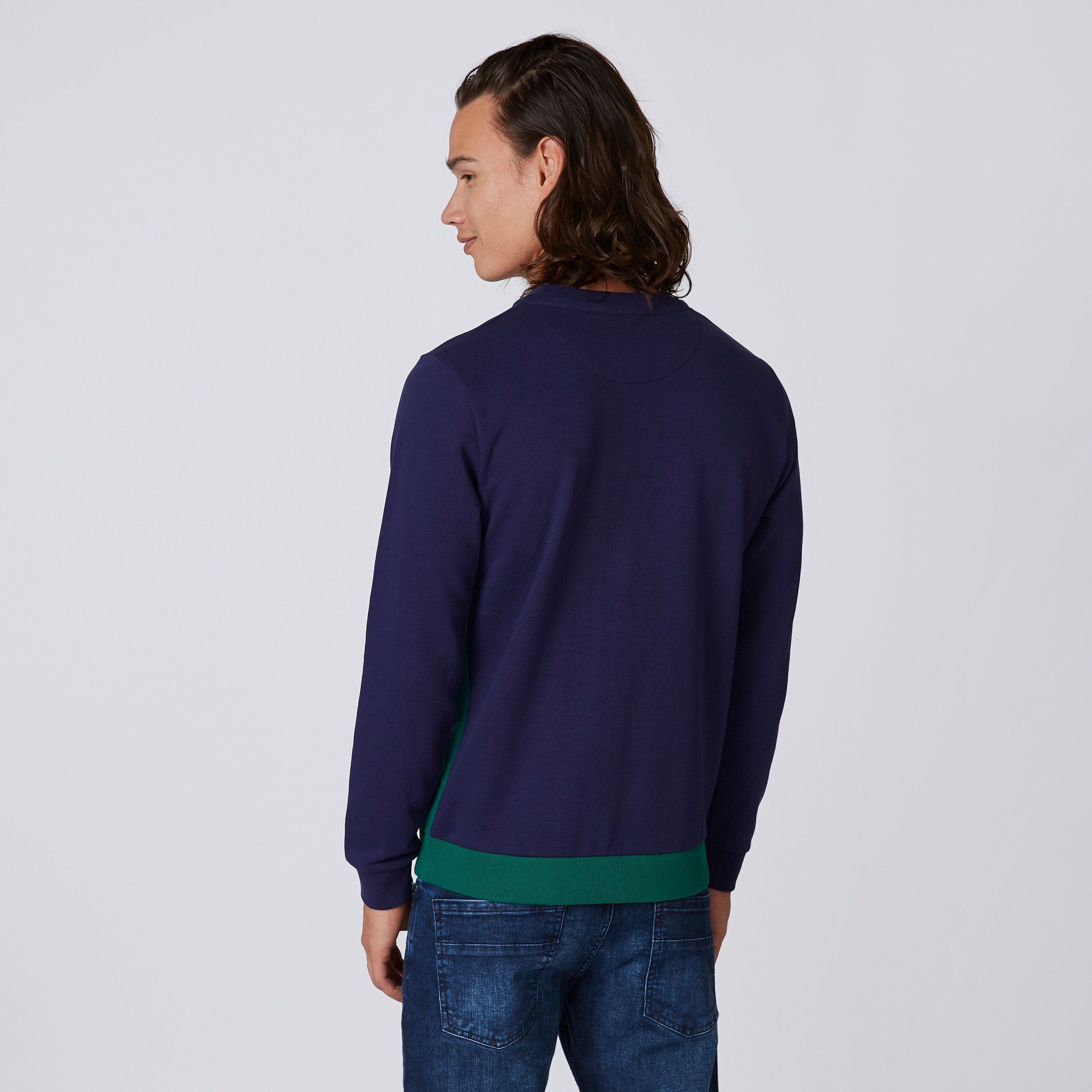 Printed Sweatshirt with Round Neck and Long Sleeves-men-clothing-sweatersandpullovers-image-2