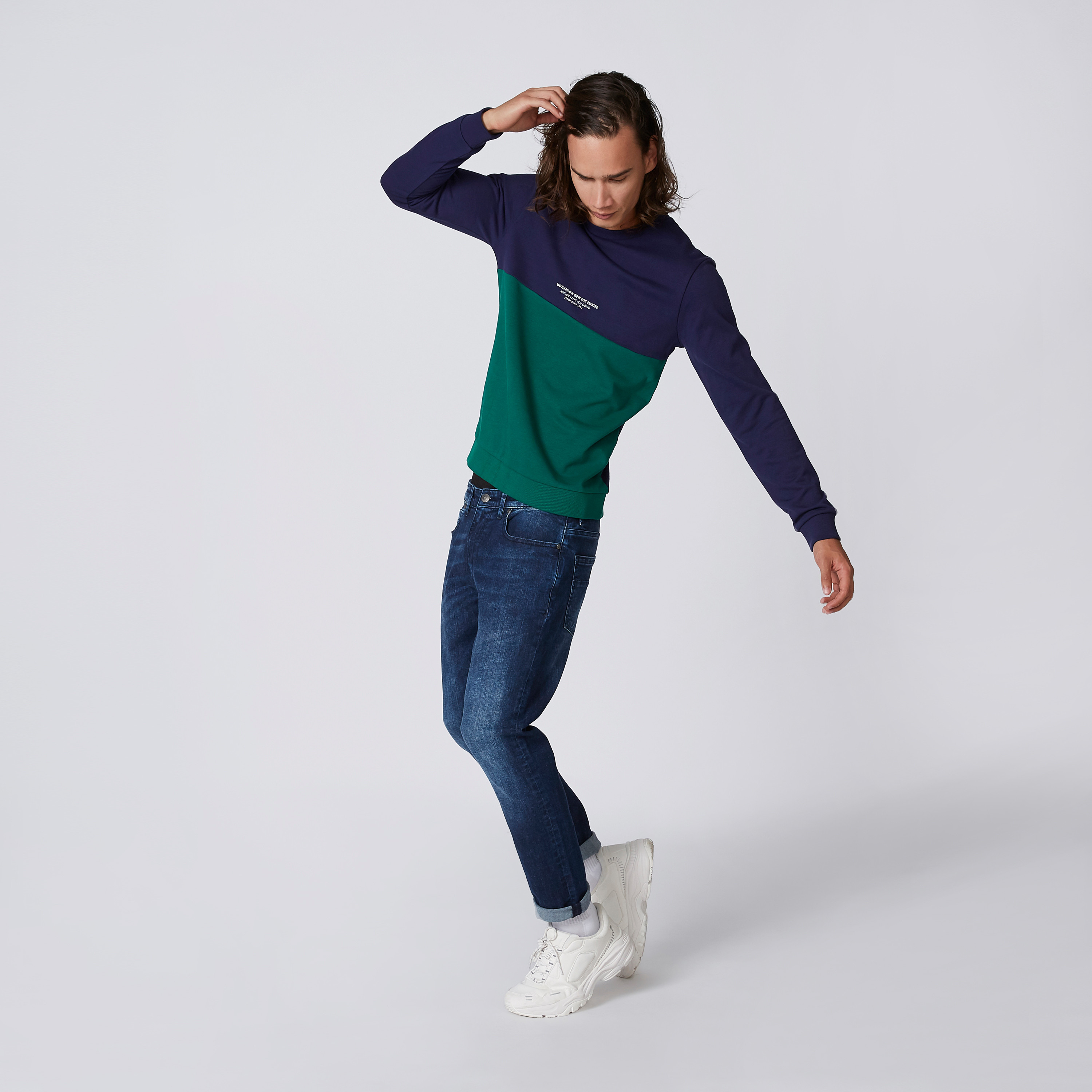 Printed Sweatshirt with Round Neck and Long Sleeves-men-clothing-sweatersandpullovers-image-3
