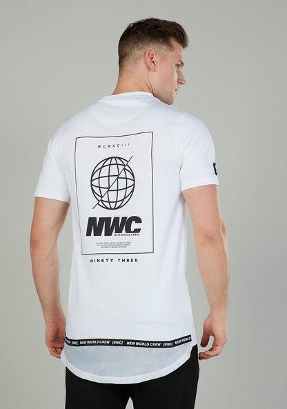 Printed T-shirt with Crew Neck and Short Sleeves