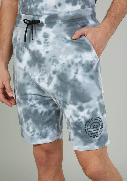 Printed Shorts with Pocket Detail and Drawstring