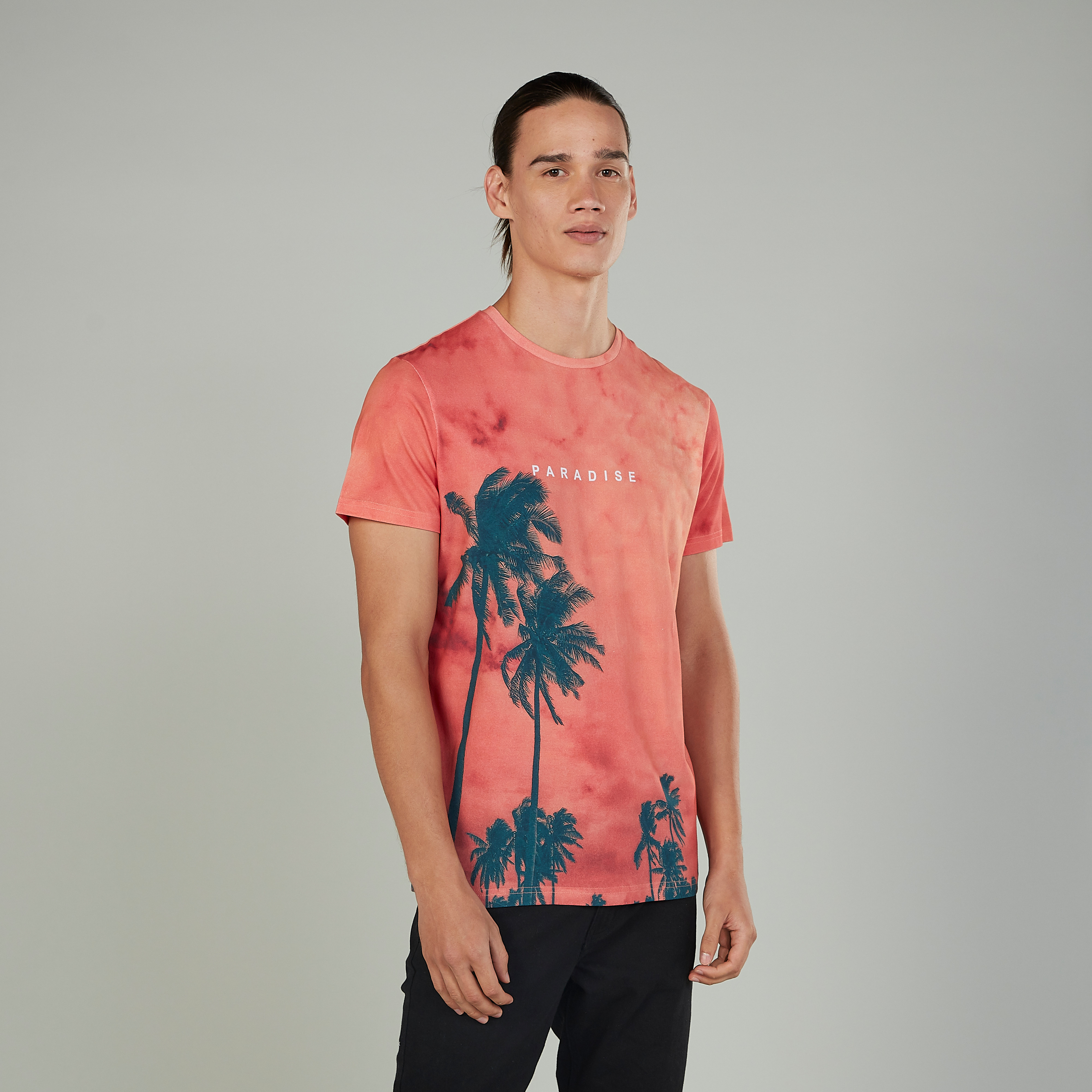 Print T-shirt with Round Neck and Short Sleeves-men-clothing-tshirtsandpolos-tshirts-image-1