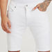 Textured Mid-Rise Shorts with Pocket Detail and Belt Loops-Shorts-thumbnail-2