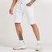 Textured Mid-Rise Shorts with Pocket Detail and Belt Loops-Shorts-thumbnail-4