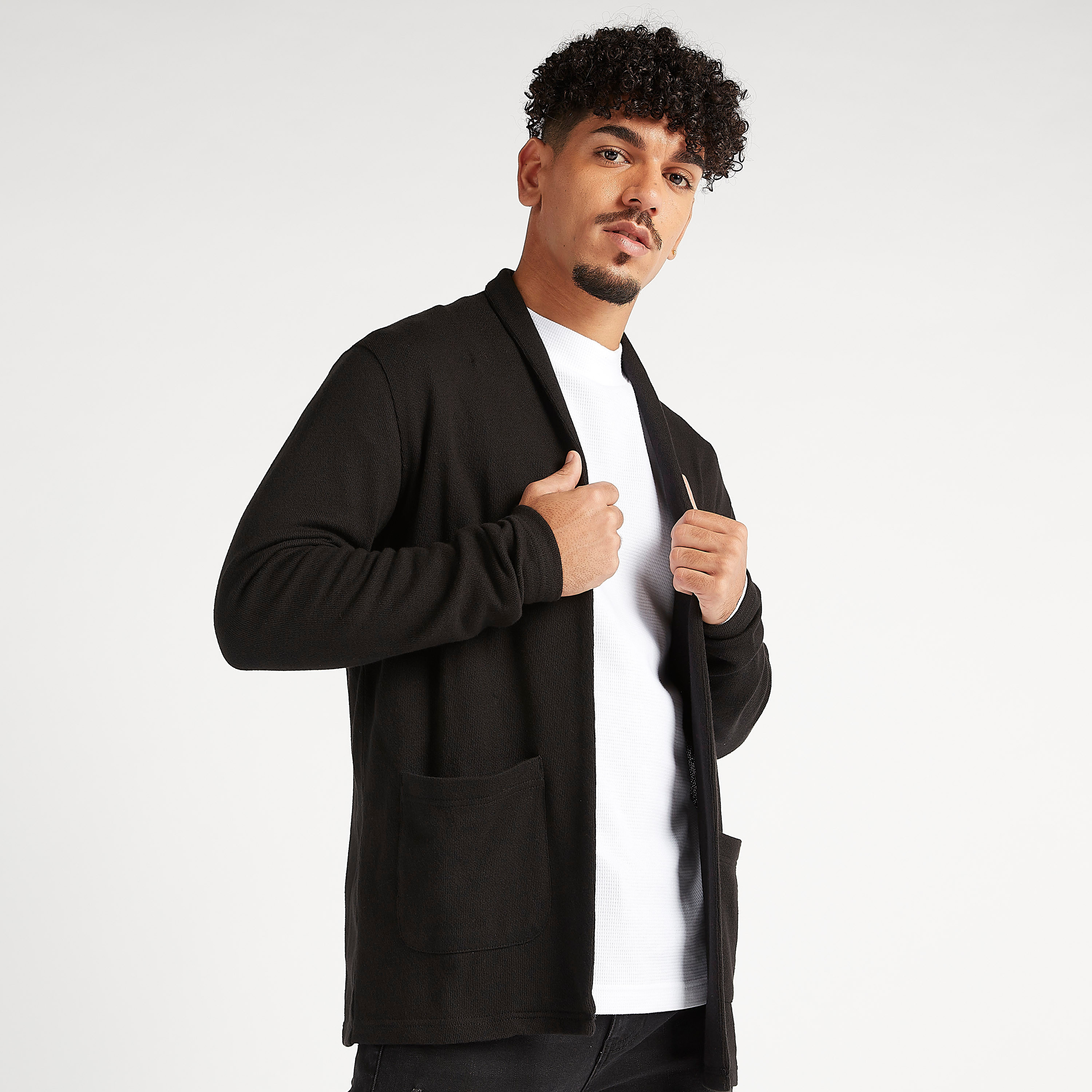 Mens on sale longline cardigan