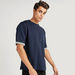 Solid T-shirt with Chest Pocket and Crew Neck-T Shirts-thumbnailMobile-5