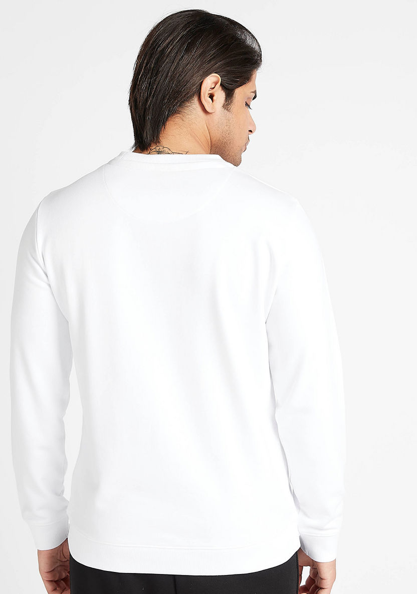 Printed Crew Neck Sweatshirt with Long Sleeves-Hoodies and Sweatshirts-image-3