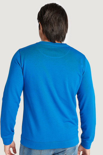 Sustainable Printed Crew Neck Sweatshirt with Long Sleeves
