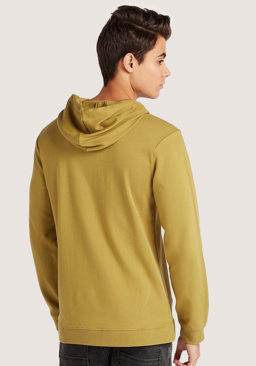 Printed Hooded Sweatshirt with Long Sleeves and Kangaroo Pocket-Hoodies and Sweatshirts-image-3