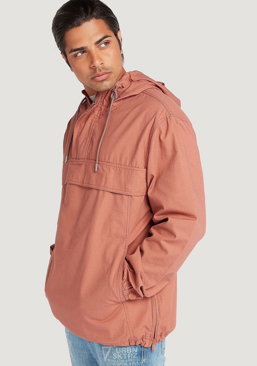 Solid Jacket with Long Sleeves and Hood-Jackets-image-0
