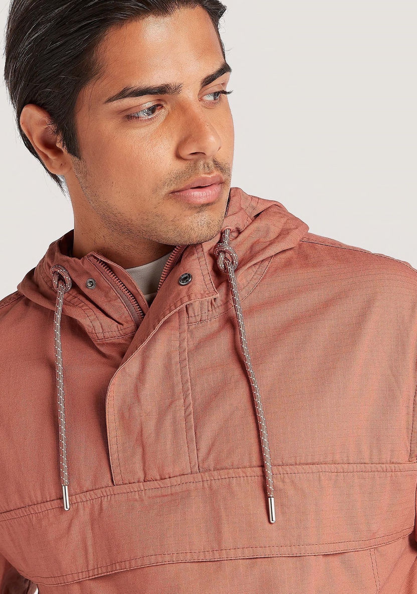 Solid Jacket with Long Sleeves and Hood-Jackets-image-2