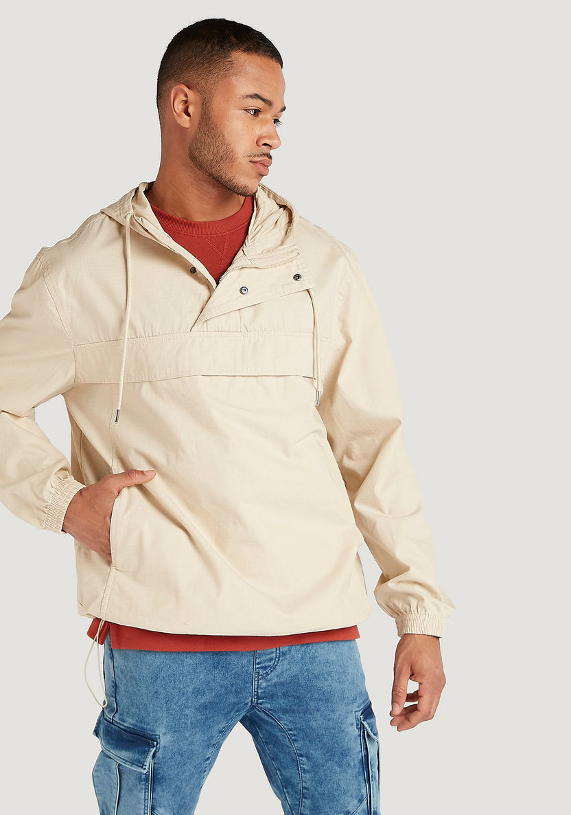 Solid Jacket with Long Sleeves and Hood-Jackets-image-0