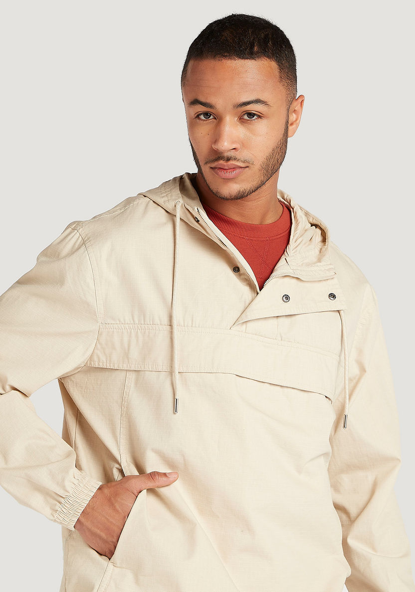 Solid Jacket with Long Sleeves and Hood-Jackets-image-5